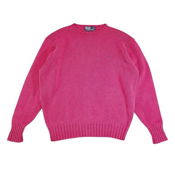 Polo Ralph Lauren Other - Vintage 90s Polo Red Knit Ralph Lauren Streetwear Casual Sweater - Large